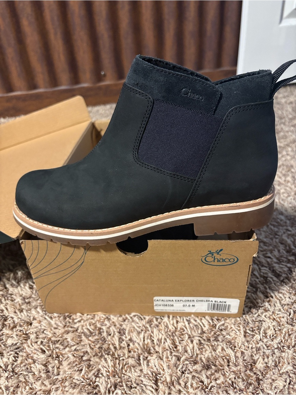 Chaco Women’s 7 Catalina Explorer Chelsea Boot - Black NEW